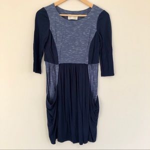Closet closing 4/15, make offer! Anthro Blue Dress w/Front Pockets XS